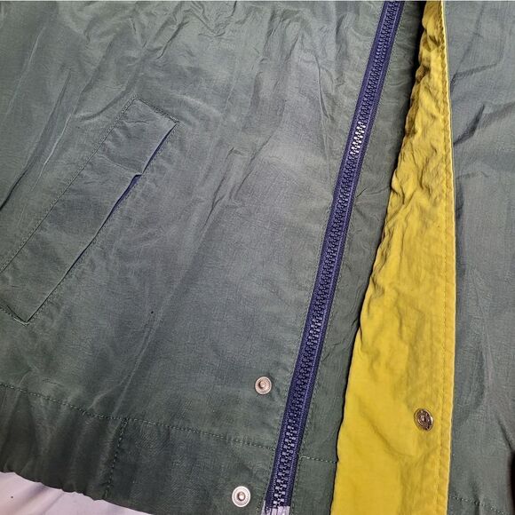 VINTAGE 90s Tommy‎ Hilfiger green packable hood windbreaker gorpcore jacket L - Picture 6 of 11